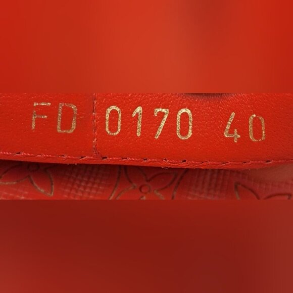 Louis Vuitton LV Logo Red Monogram Flip Flop Sandals Thong Leather 40 EU / 10 US - Picture 3 of 15